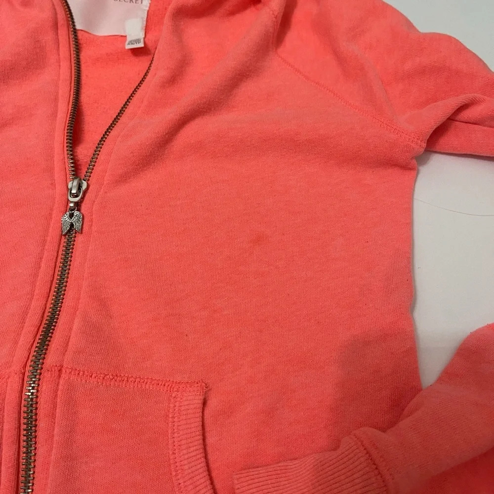 Victoria’s Secret zip up hoodie fluorescent hot pink sz XS (b1) - Picture 12 of 16